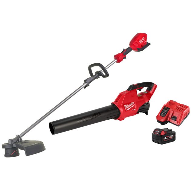 Набор инструментов аккумуляторны садовых MILWAUKEE M18 FPP2OPL3-501 (ЗУ,1х5Ач,триммер, воздуходувка), фото  | SNABZHENIE.com.ua