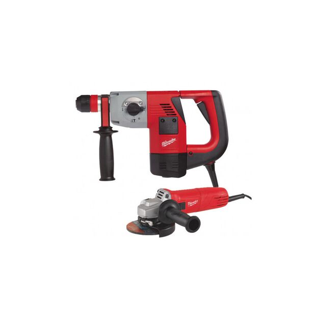Набор инструментов MILWAUKEE, перфоратор SDS-PLUS PLH32XE + шлифмашина  угловая 115мм AG10-115EK, фото  | SNABZHENIE.com.ua