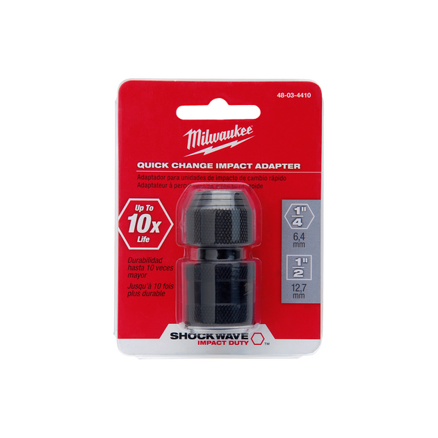 Переходник ударный ShW MILWAUKEE, с квадрата 1/2'' на 1/4'' Hex, фото , изображение 2 | SNABZHENIE.com.ua