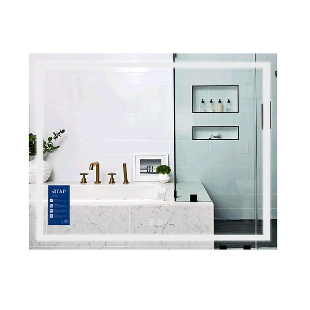 Зеркало Qtap Mideya (MI1) 1000х700 с LED-подсветкой Touch, с антизапотеванием, диммером, рег. яркости QT2078NCF10070, фото  | SNABZHENIE.com.ua