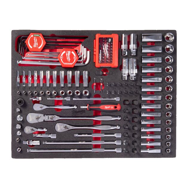 Ложемент с ручным инструментом MILWAUKEE, (153шт) (45х536х417мм) для тележек, фото  | SNABZHENIE.com.ua