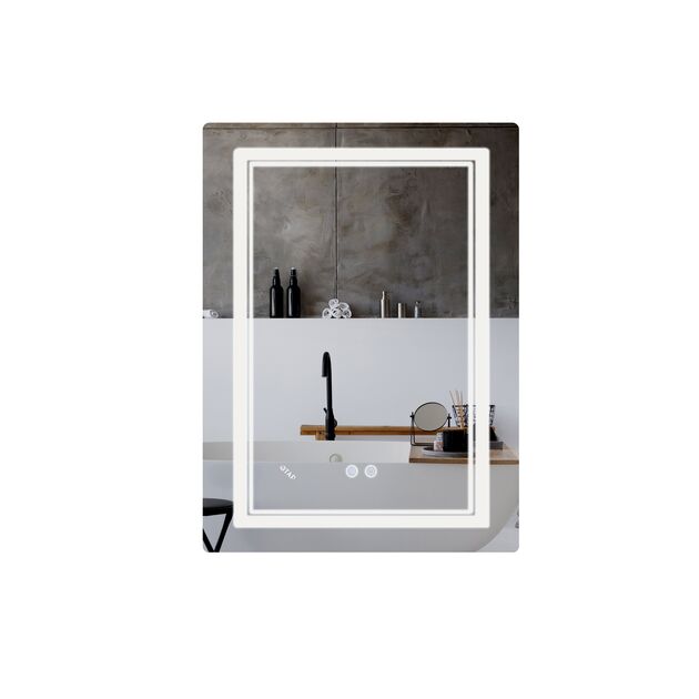 Зеркало Qtap Cardinal (CA2) 600х800 с LED-подсветкой Touch, с антизапотеванием, с диммером, рег. темп. цвета (3000-6500K) Reverse QT0478C608048453, фото  | SNABZHENIE.com.ua