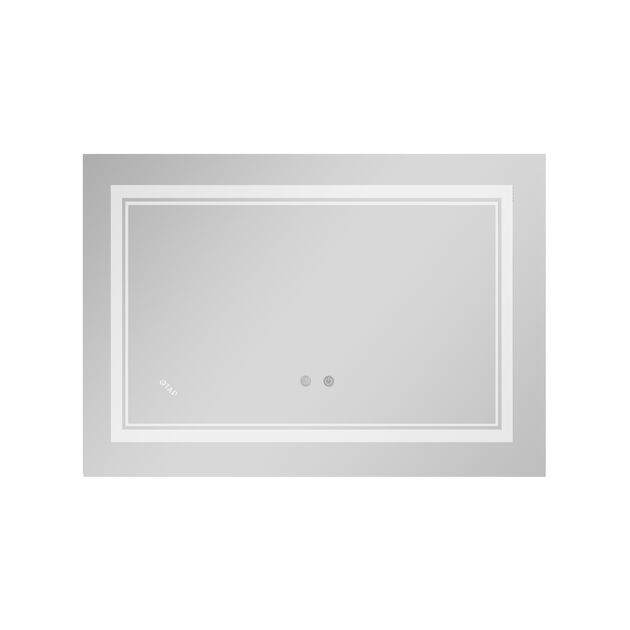 Зеркало Qtap Cardinal (CA1) 800х600 с LED-подсветкой Touch, с антизапотеванием, с диммером, рег. темп. цвета (3000-6500K) Reverse QT0478C8060, фото , изображение 3 | SNABZHENIE.com.ua