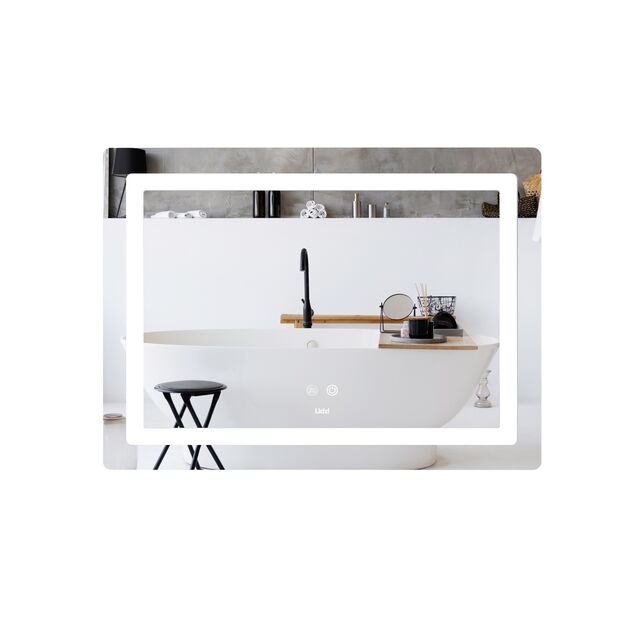 Зеркало Lidz Kubis (KU2) 700х500 с LED-подсветкой Touch, с антизапотеванием, с диммером, рег. яркости LD78LF90448486, фото  | SNABZHENIE.com.ua