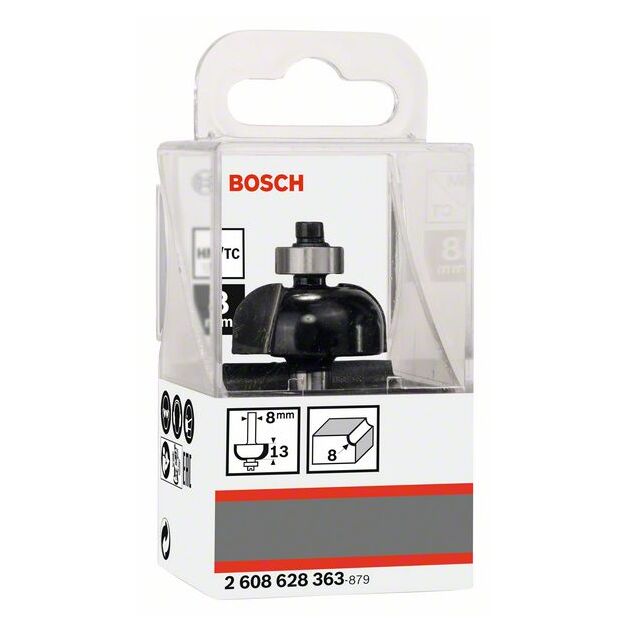 Фреза галтельна профільна Е Bosch Professional Std S8 R8 D28.7 L13, фото , изображение 3 | SNABZHENIE.com.ua