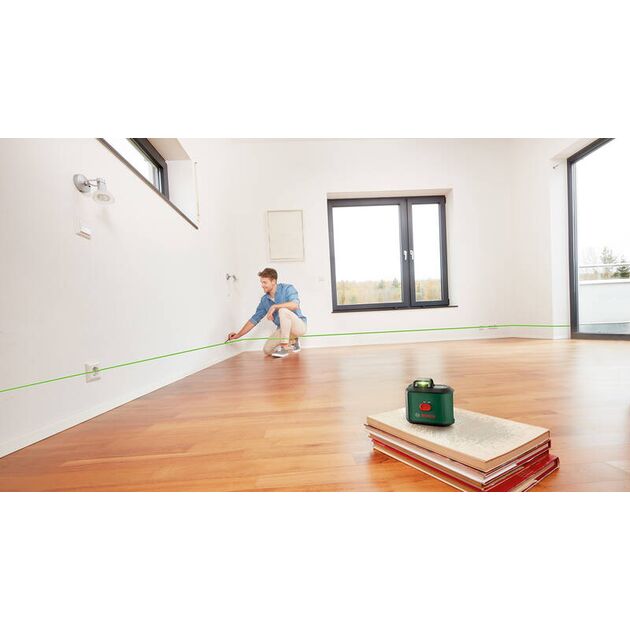 Нiвелiр лазерний Bosch до 24м ±0.4мм/м зелений промінь штатив та чохол 0.560кг, фото , изображение 7 | SNABZHENIE.com.ua