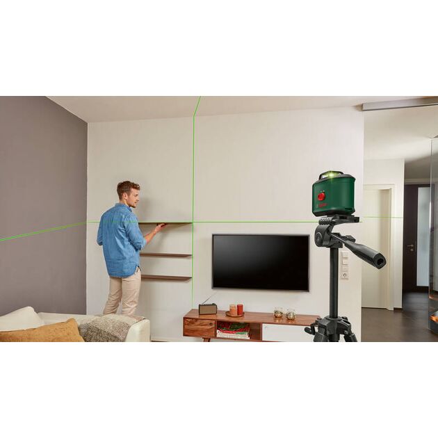 Нiвелiр лазерний Bosch до 24м ±0.4мм/м зелений промінь чохол 0.560кг, фото , изображение 7 | SNABZHENIE.com.ua