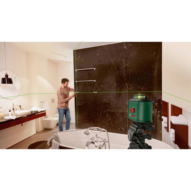 Нiвелiр лазерний Bosch до 24м ±0.4мм/м зелений промінь чохол 0.560кг, фото , изображение 6 | SNABZHENIE.com.ua