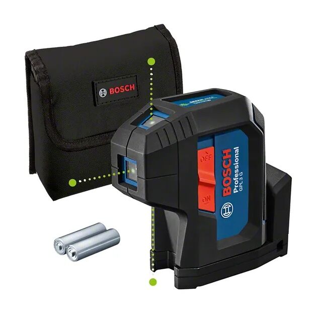 Нівелір лазерний Bosch Professional GPL 3G до 30м ±0.3мм/м зелений промінь чохол 0.35кг, фото , изображение 2 | SNABZHENIE.com.ua