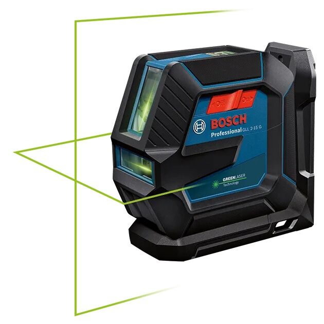 Нівелір лазерний Bosch Professional GLL2-15G+LB10 до 15м ±0.3мм/м зелений промінь IP64 0.57кг, фото , изображение 3 | SNABZHENIE.com.ua