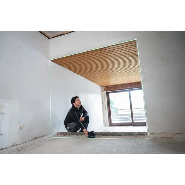 Нівелір лазерний Bosch GLL 12V-100-33 CG 12В/4АА акб1х2.0А·год до 30м ±0.3мм/м зелений промінь кейс 4.44кг, фото , изображение 6 | SNABZHENIE.com.ua