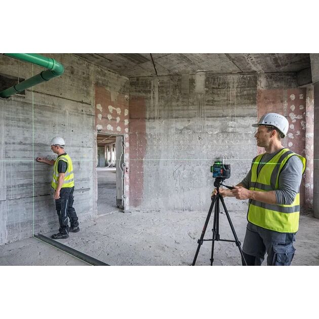 Нівелір лазерний Bosch GLL 12V-100-33 CG 12В/4АА акб1х2.0А·год до 30м ±0.3мм/м зелений промінь кейс 4.44кг, фото , изображение 7 | SNABZHENIE.com.ua