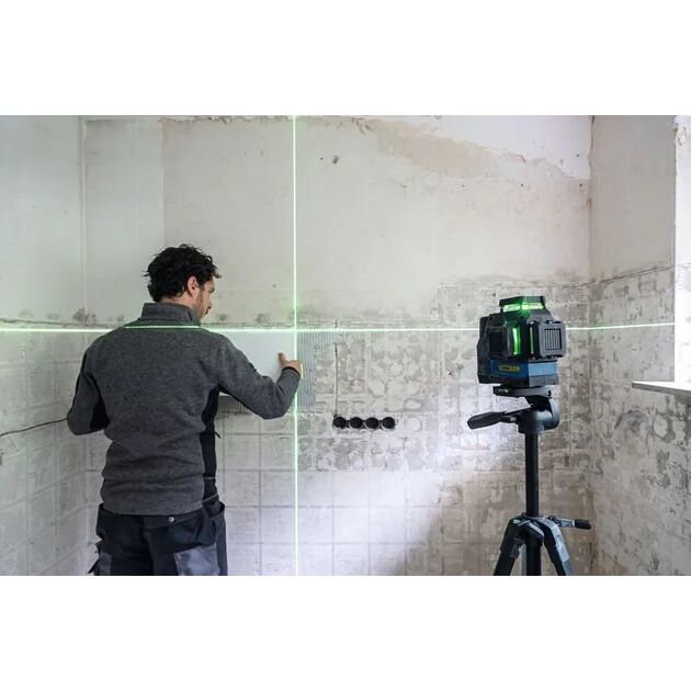 Нівелір лазерний Bosch GLL 12V-100-33 CG 12В/4АА акб1х2.0А·год до 30м ±0.3мм/м зелений промінь кейс 4.44кг, фото , изображение 8 | SNABZHENIE.com.ua