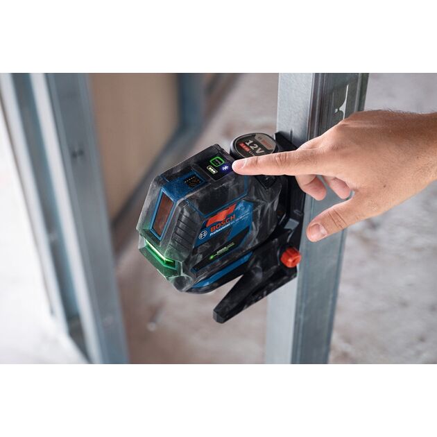 Нівелір лазерний Bosch GCL 12V-50-22 CG 12В/4АА до 25м ±0.3мм/м зелений промінь чохол 1.49кг, фото , изображение 3 | SNABZHENIE.com.ua