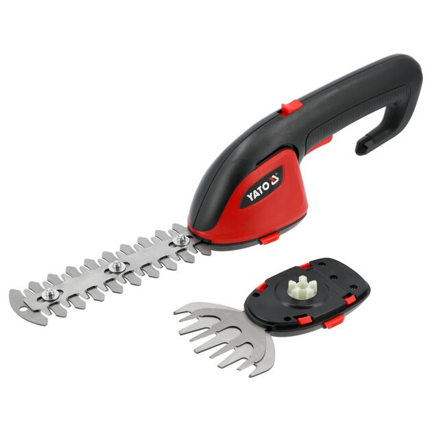 Кущоріз до живоплоту  трави акум YATO Li-Ion 7,2В 2 АГод, леза до живоп- l=150 мм, до трави w= 99 мм, фото  | SNABZHENIE.com.ua