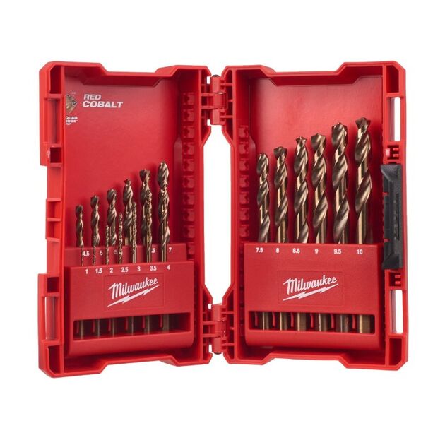 Набор сверл по металлу кобальтовых HSS-Co MILWAUKEE, DIN338, (Ø1-10мм) (19шт), фото  | SNABZHENIE.com.ua