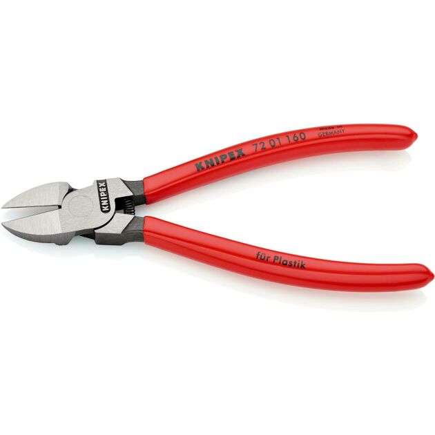 Кусачки боковые KNIPEX для пластмаса 72 01 160 SB, фото , изображение 2 | SNABZHENIE.com.ua