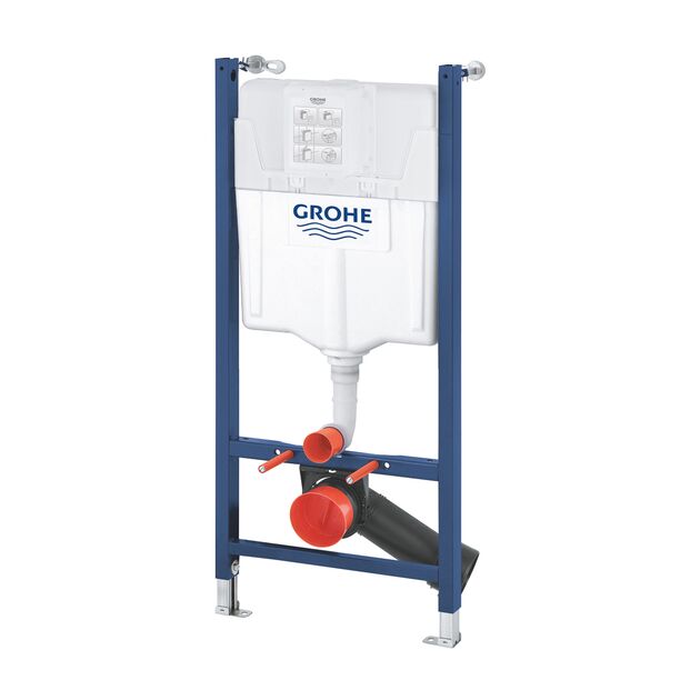 Комплект 4 в 1: Установка Grohe Solido 2 в 1 38971000 + Панель смыва для унитаза Grohe Even Black 38966KV0 + Унитаз безободочный Kroner Oker WHI533536 RIMLESS с сиденьем Slim Duroplast / Soft-close6 (38971966KV0KO53R), фото , зображення 4 | SNABZHENIE.com.ua