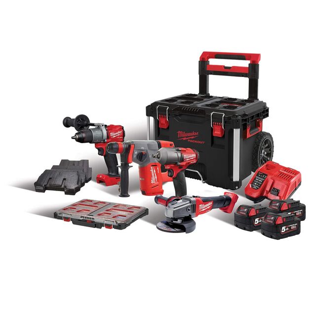 Набор инструментов аккумуляторных MILWAUKEE M18 PP4A4-503X, фото  | SNABZHENIE.com.ua