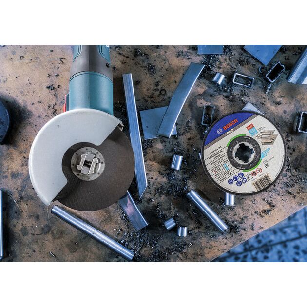 Диск відрізний Bosch Professional X-LOCK по нержавіючій сталі 125x1x22.23мм, 10шт, фото , изображение 7 | SNABZHENIE.com.ua