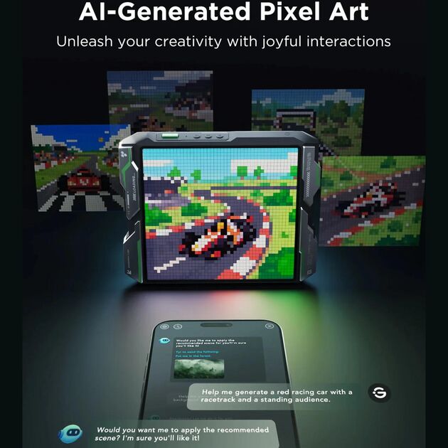 Піксельний єкран Govee H8630 LED Gaming Pixel Light 32x32 Pixels, RGBIC, WI-FI/Bluetooth, сірий, фото , изображение 9 | SNABZHENIE.com.ua