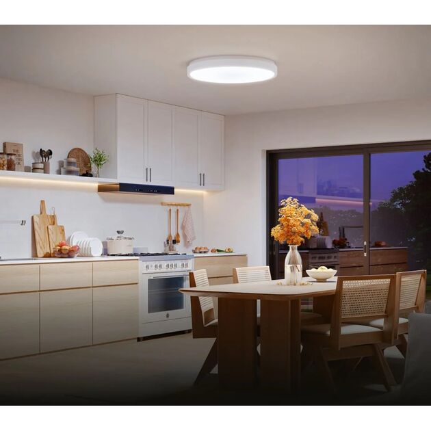 Потолочний світильник Govee 38cm Smart Ceiling Light Pro, RGBICWW, WI-FI/Bluetooth, білий, фото , изображение 3 | SNABZHENIE.com.ua