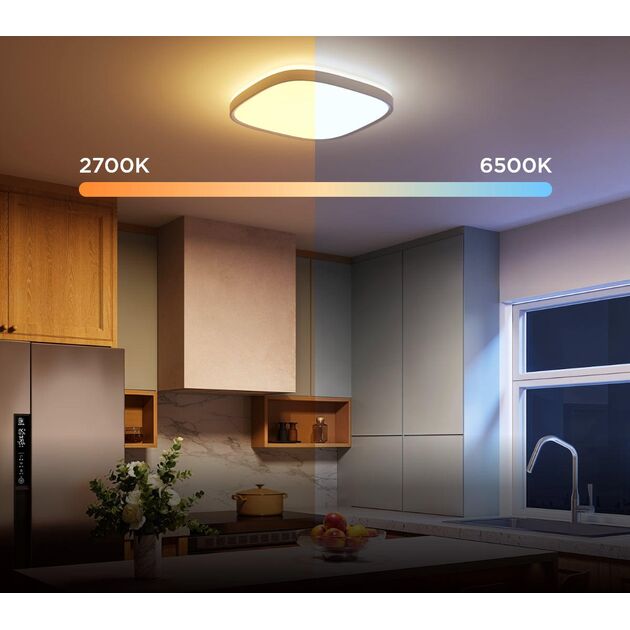 Потолочний світильник Govee H60A4 30cm Smart Square Ceiling Light, RGBWW + RGBIC, WI-FI/Bluetooth, білий, фото , изображение 8 | SNABZHENIE.com.ua