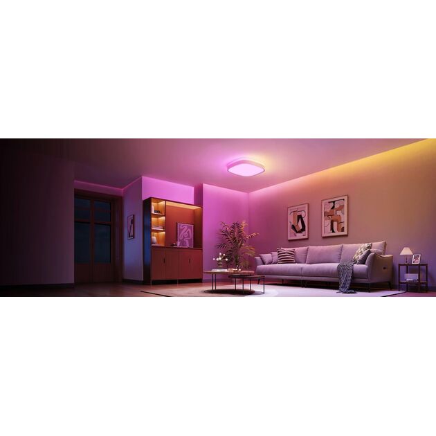 Потолочний світильник Govee H60A4 30cm Smart Square Ceiling Light, RGBWW + RGBIC, WI-FI/Bluetooth, білий, фото , изображение 7 | SNABZHENIE.com.ua