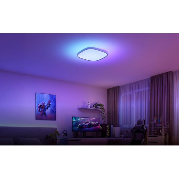 Потолочний світильник Govee H60A4 30cm Smart Square Ceiling Light, RGBWW + RGBIC, WI-FI/Bluetooth, білий, фото , изображение 5 | SNABZHENIE.com.ua