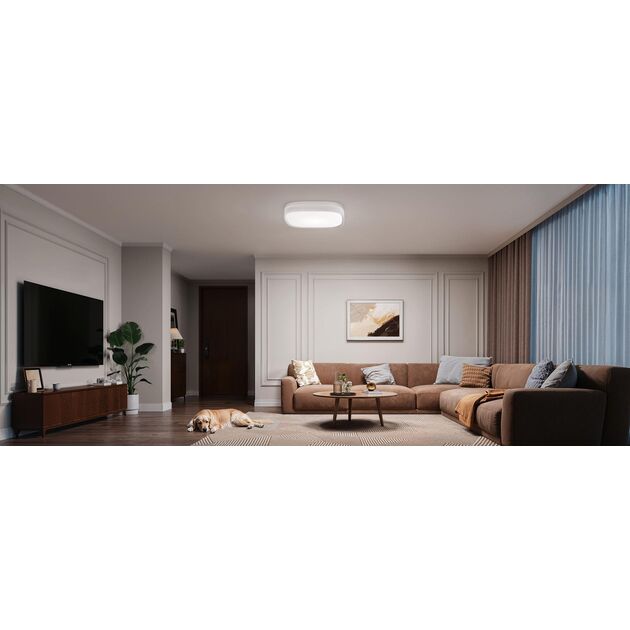 Потолочний світильник Govee H60A4 30cm Smart Square Ceiling Light, RGBWW + RGBIC, WI-FI/Bluetooth, білий, фото , изображение 4 | SNABZHENIE.com.ua