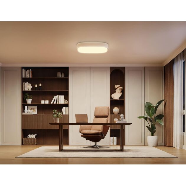 Потолочний світильник Govee H60A4 30cm Smart Square Ceiling Light, RGBWW + RGBIC, WI-FI/Bluetooth, білий, фото , изображение 3 | SNABZHENIE.com.ua