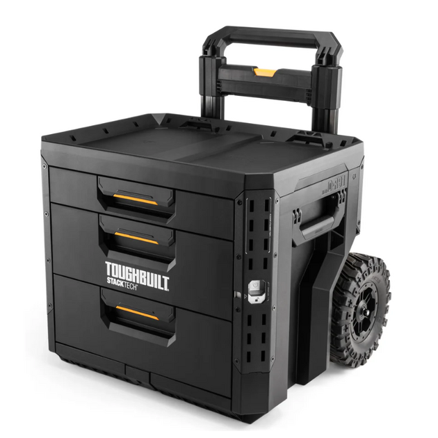 Ящик для инструментов TOUGHBUILT TB-B1-D-R93 StackTech на колесах 1+2 выдвижными ящиками, фото , зображення 2 | SNABZHENIE.com.ua