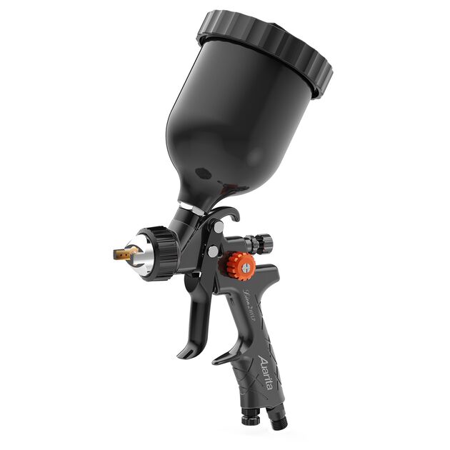 Пистолет окрасочный пневматический HVLP верх.пласт.бачок 600мл, форсунка-1,7мм AUARITA LION-2-1.7, фото  | SNABZHENIE.com.ua