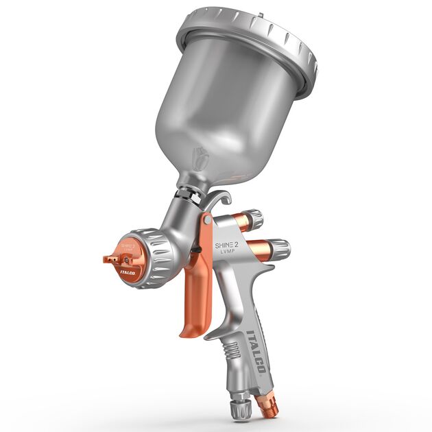 Пистолет окрасочный пневматический LVMP верх.пласт.бачок 600мл, форсунка-1,4мм ITALCO SHINE-2-1.4LM, фото  | SNABZHENIE.com.ua