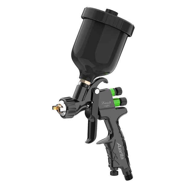 Пистолет окрасочный пневматический HVLP верх.пласт.бачок 250мл, форсунка-1,0мм AUARITA LION-B-LIGHT-1.0, фото  | SNABZHENIE.com.ua