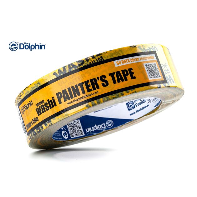Малярная лента (скотч) 30мм х 50м Blue Dolphin WASHI XF7 ULTRA PREMIUM рисовая бумага 3 шт, фото , изображение 4 | SNABZHENIE.com.ua