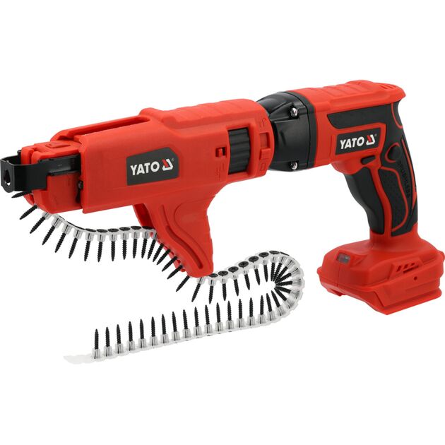 Шурупокрут YATO до г/к плит акумуляторний 18В з обойм шуруп: Ø= 3,5-4,2мм, l= 22-55мм БЕЗ АКБ, фото  | SNABZHENIE.com.ua