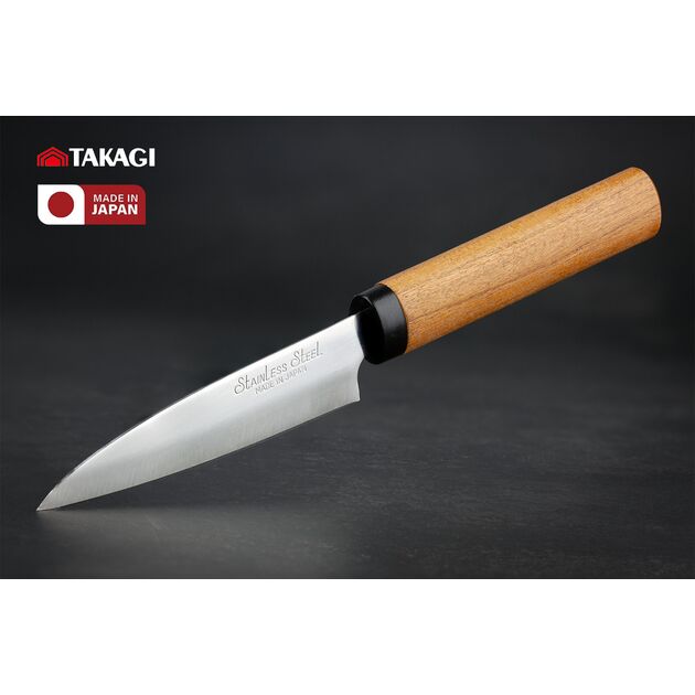 Японский нож Takagi для овощей и фруктов 90мм, фото , зображення 2 | SNABZHENIE.com.ua
