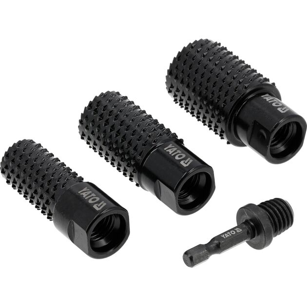 Фрези циліндричні по дереву YATO до КШМ Ø= 20, 25, 30 мм з різьб захватом М14 і адапт 6-гр 1/2" 4 ел, фото  | SNABZHENIE.com.ua