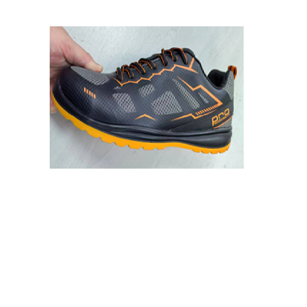 GTM Кросівки захисні р.40 з композ. носком, сітка, чорні з помаранчевим, фото  | SNABZHENIE.com.ua