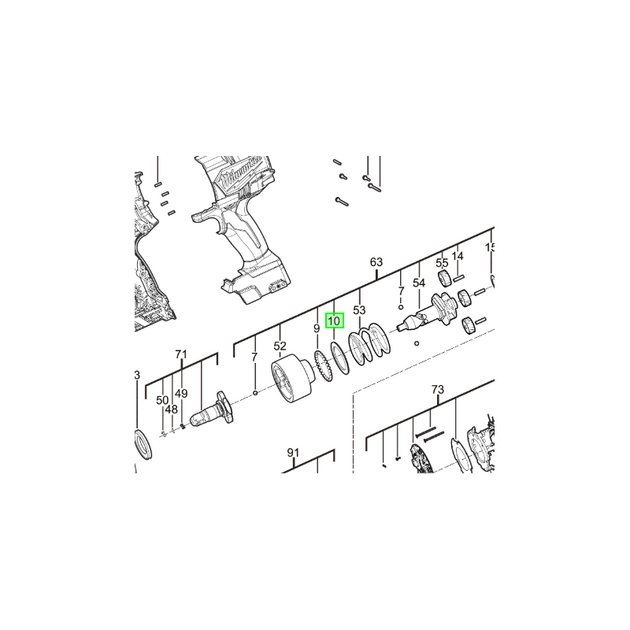 Шайба редуктора гайкокрута M18FHIWP12 MILWAUKEE, фото  | SNABZHENIE.com.ua