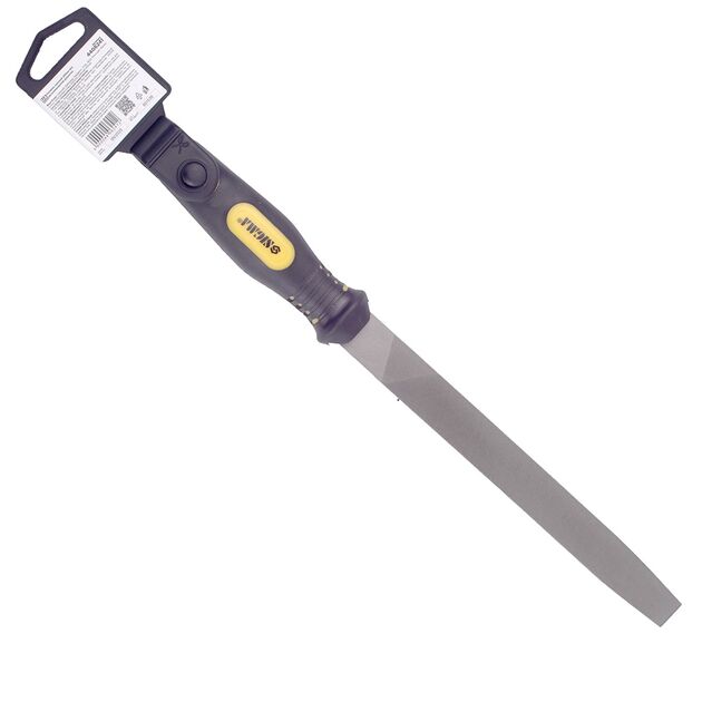 напильник плоский 200мм №2 двухкомпонентная рукоятка, фото , изображение 2 | SNABZHENIE.com.ua