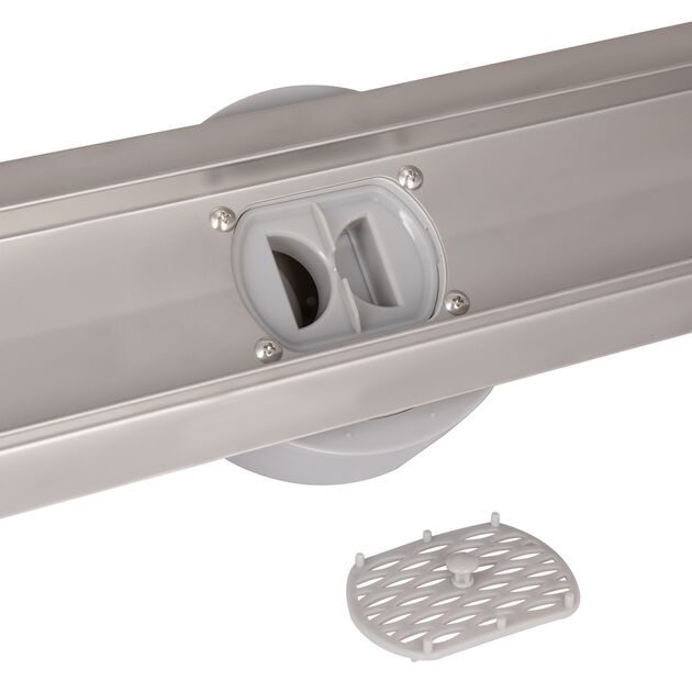 Трап из нержавеющей стали Qtap Scorpio Tile900 линейный под плитку (поворотный сифон/сухой затвор), фото , изображение 5 | SNABZHENIE.com.ua