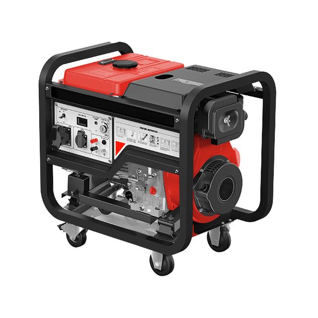 Генератор дизельний 8/9 кВт, 380/220 В, DUAL POWER, 25 л, електро+ручний старт, мідна обмотка, STORM, фото  | SNABZHENIE.com.ua