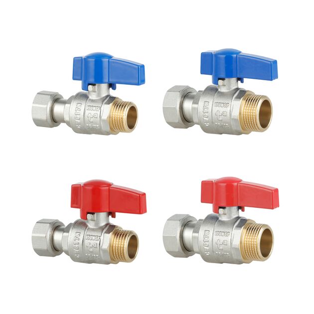 Комплект прямых кранов Thermo Alliance Standart 1/2"ВН -3/4"ВН с накидной гайкой  для подключенние котла TAS262RBW1520, фото , изображение 2 | SNABZHENIE.com.ua