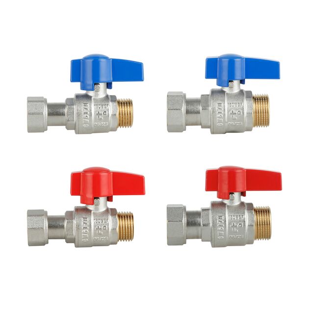 Комплект прямых кранов Thermo Alliance Standart 1/2"ВН -3/4"ВН с накидной гайкой  для подключенние котла TAS262RBW1520, фото , изображение 4 | SNABZHENIE.com.ua