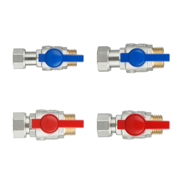 Комплект прямых кранов Thermo Alliance Standart 1/2"ВН -3/4"ВН с накидной гайкой  для подключенние котла TAS262RBW1520, фото , изображение 7 | SNABZHENIE.com.ua