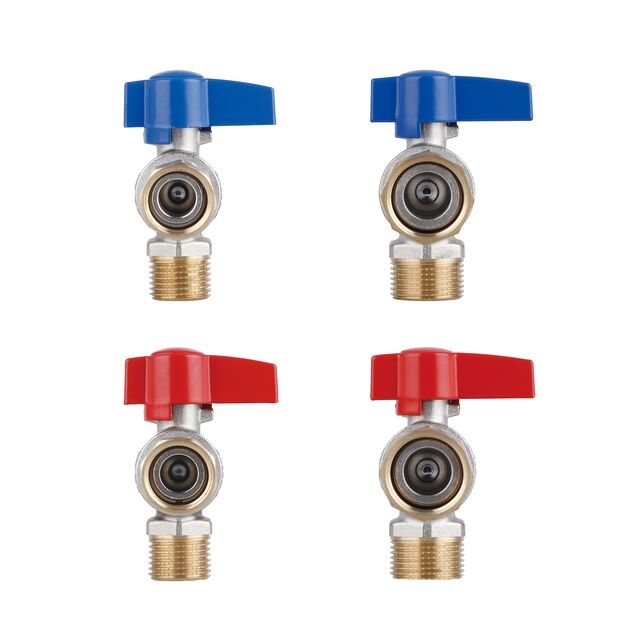 Комплект угловой кранов Thermo Alliance Standart  1/2"ВН -3/4"ВН с накидной гайкой  для подключенние котла TAS225RBW1520, фото , изображение 4 | SNABZHENIE.com.ua