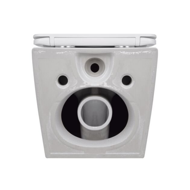 Унитаз подвесной Jay Rimless 485×360×320 мм, White, с сиденьем Slim Duroplast/ Soft-close/ Quick Relase QT07335177RW Qtap, фото , изображение 5 | SNABZHENIE.com.ua