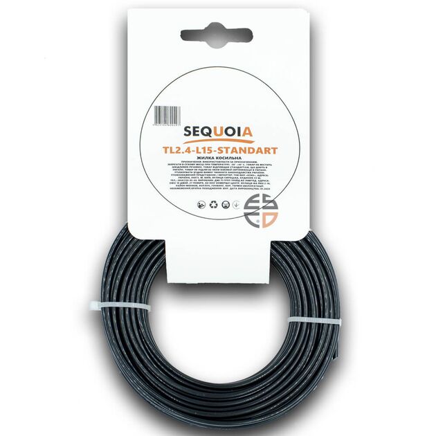 Косильная леска SEQUOIA TL2.4-L15-Стандарт (TL2.4-L15-Стандарт), фото , изображение 2 | SNABZHENIE.com.ua